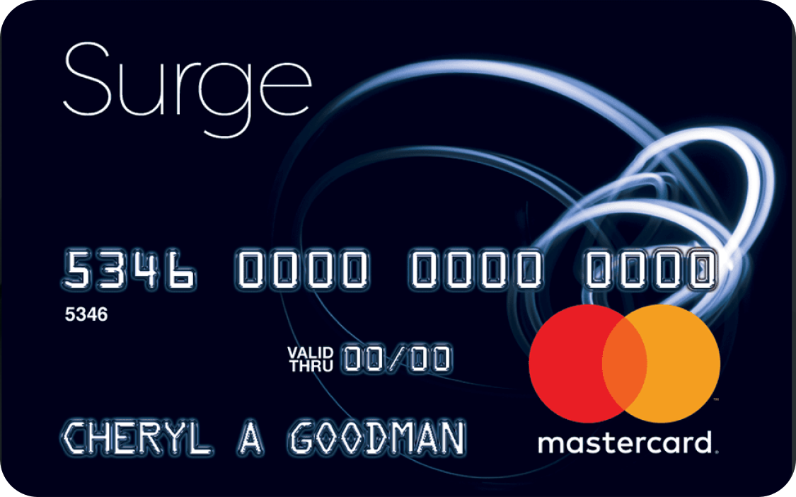 Surge MasterCard&reg; Credit Card