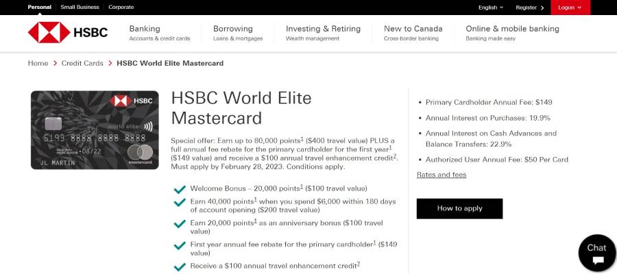 HSBC World Elite Mastercard
